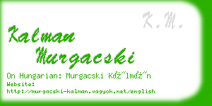 kalman murgacski business card